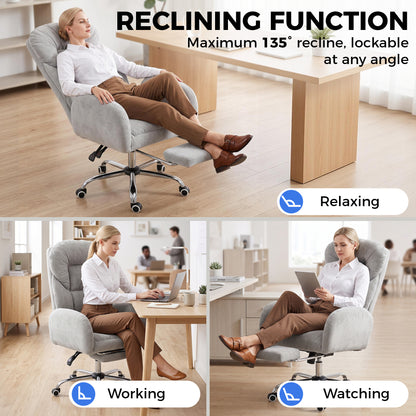 Ergonomic Office Chair with Footrest