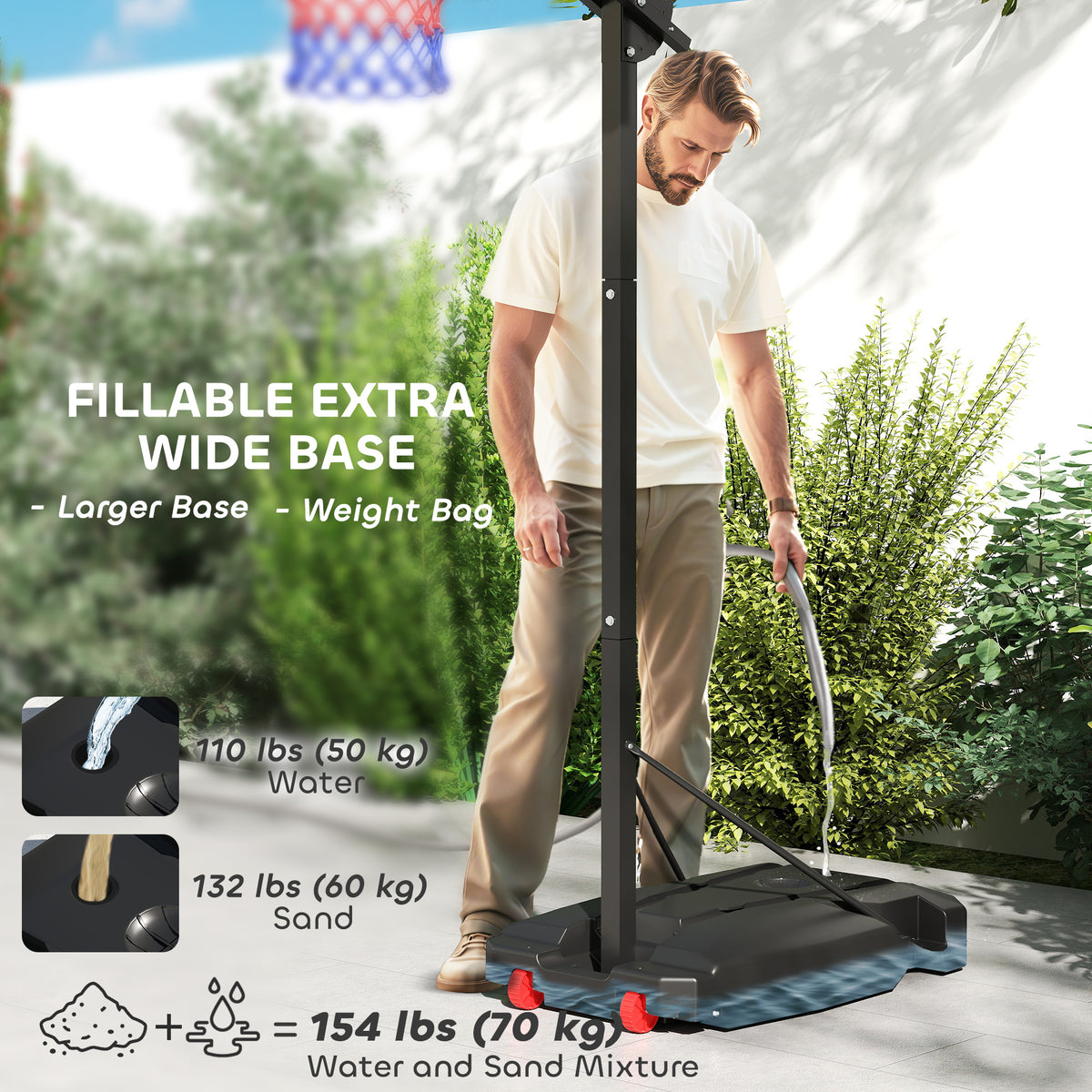 Kids adjustable basketball hoop