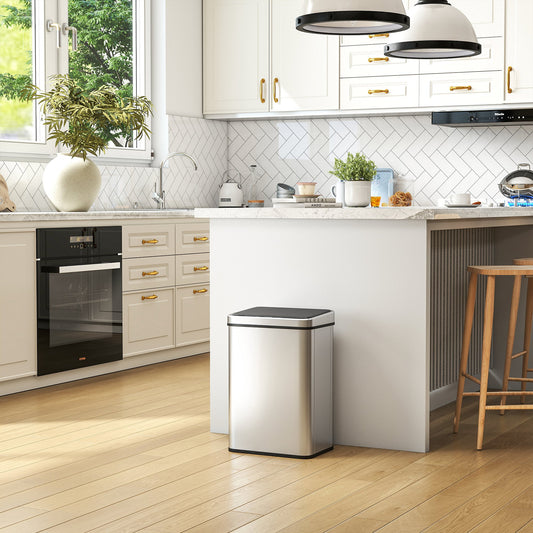 Automatic Touchless Garbage Can 40 L Stainless Steel