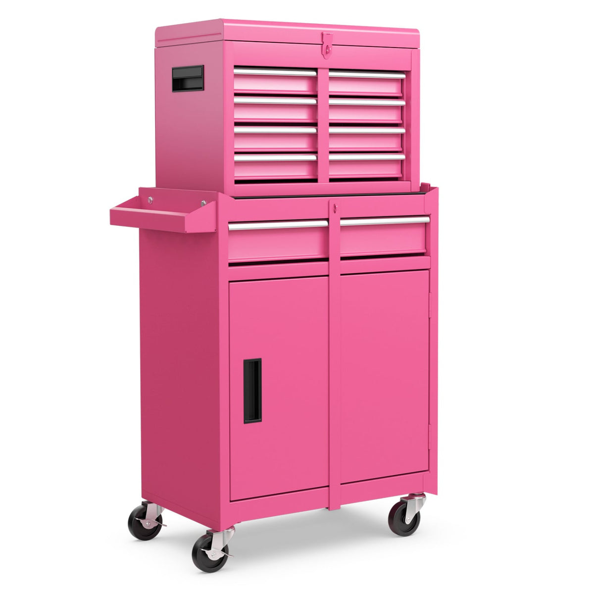 2-in-1 Rolling Tool Chest with 5 Sliding Drawers
