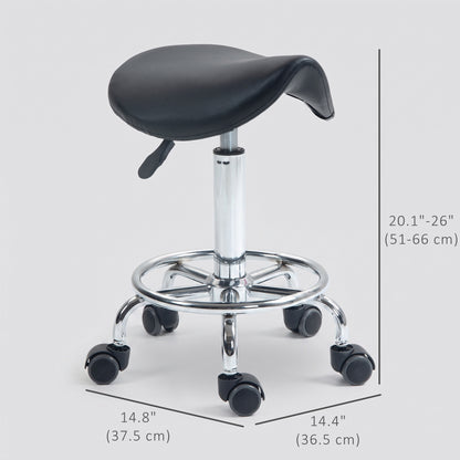 Taburete de silla ergonómico ajustable de cuero sintético
