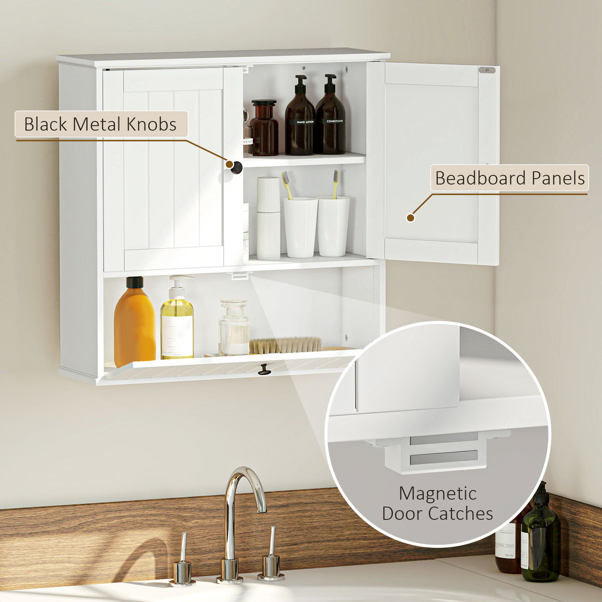 Bathroom wall cabinet farmhouse style