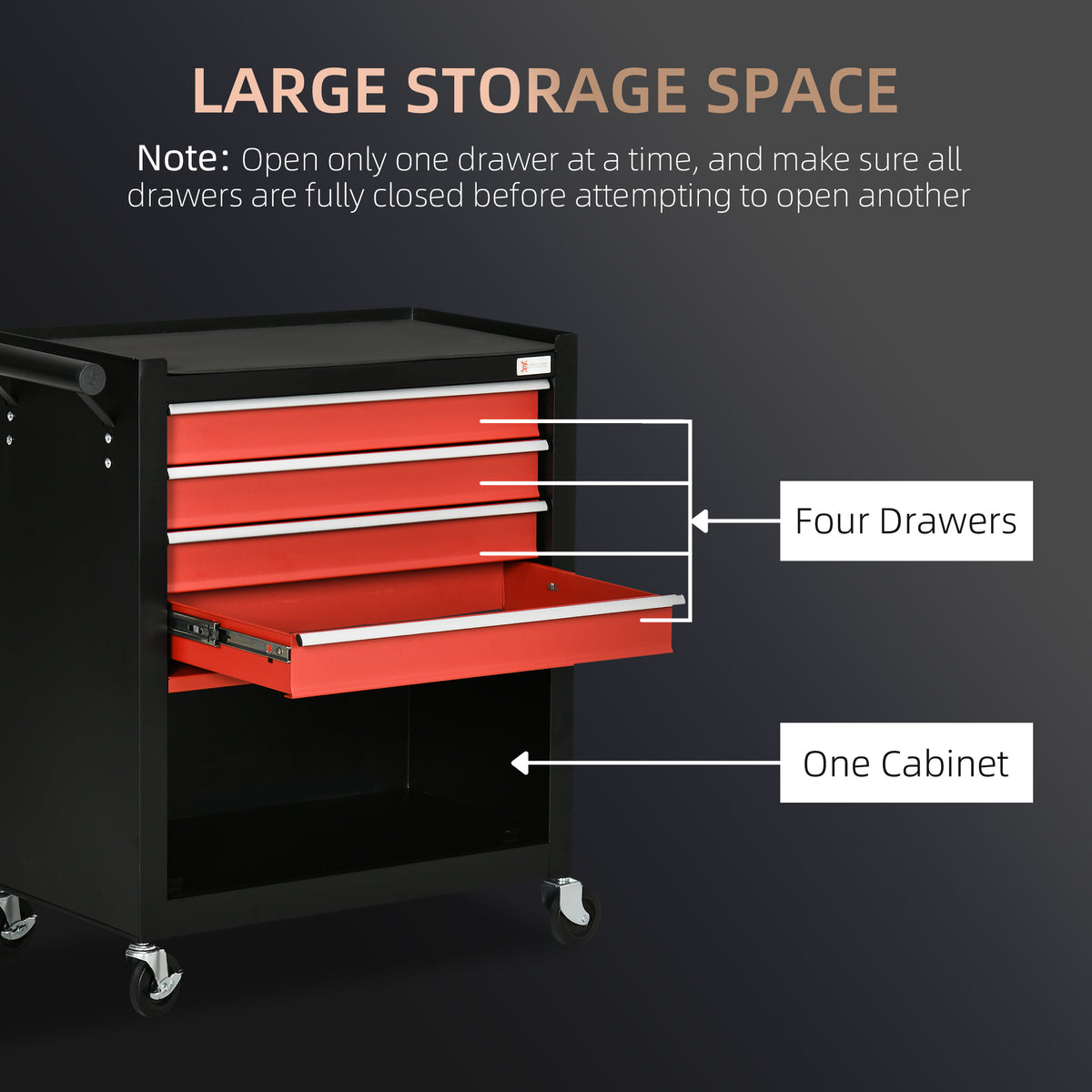 4-Drawer Rolling Tool Chest in Steel