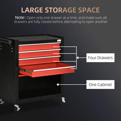 4-Drawer Rolling Tool Chest in Steel