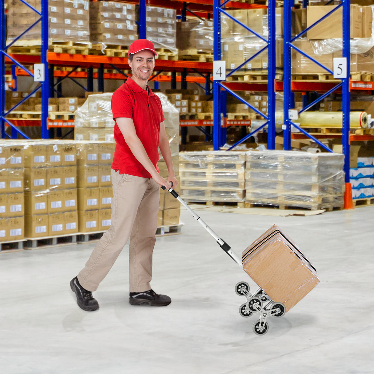 6-Wheel Folding Stair Climber Hand Truck