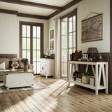 Farmhouse coffee table with hidden storage