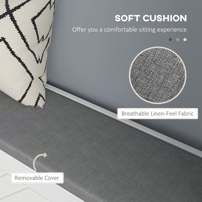Shoe storage bench with cushion