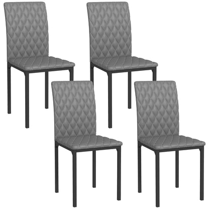 Set of 4 modern dining chairs