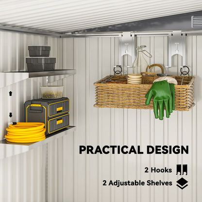 Galvanised Steel Lean-To Garden Storage Shed