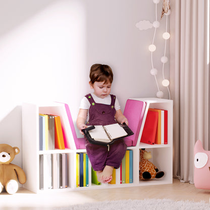 Librería de 6 cubos con cojín de lectura