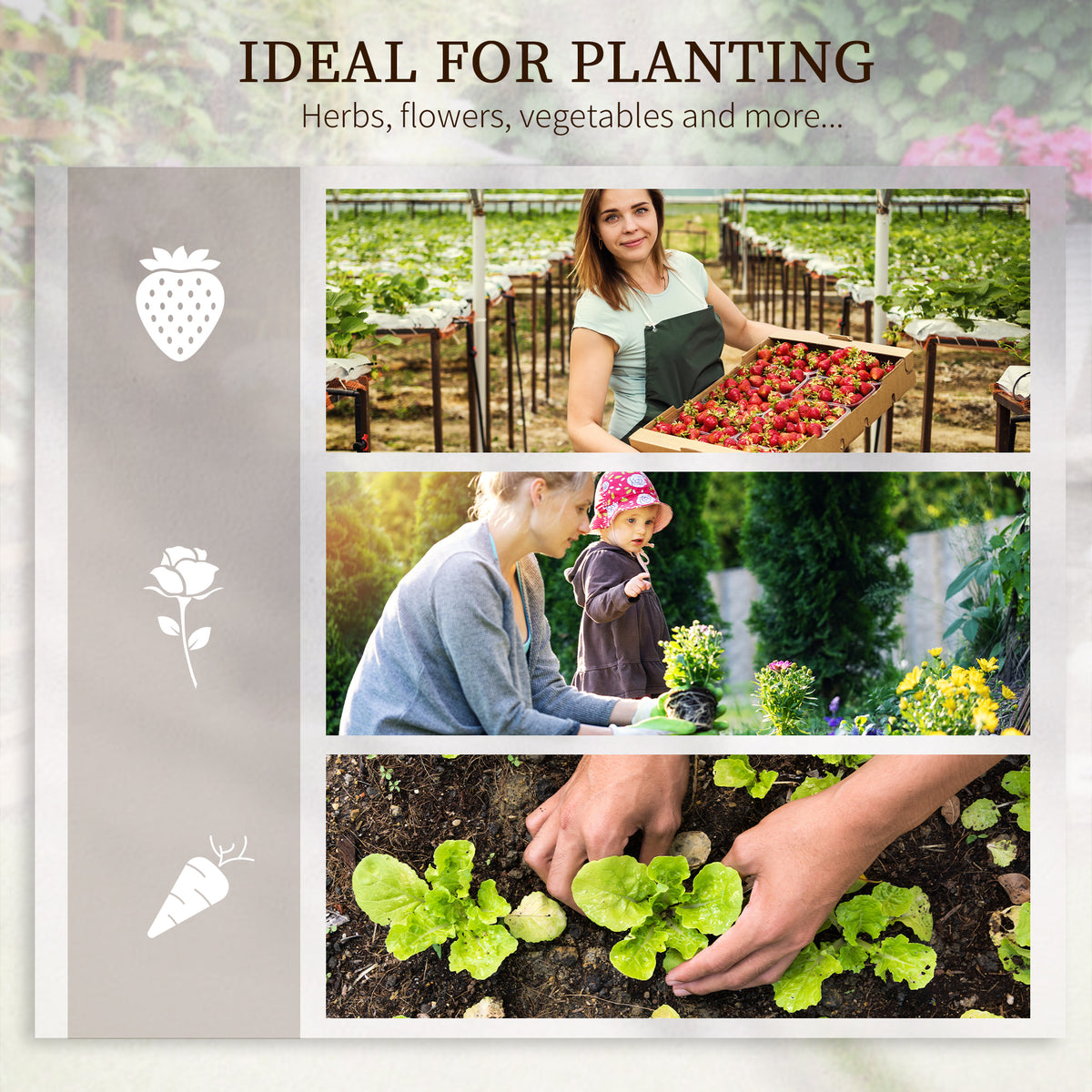 Raised Steel Garden Beds Set of 5 Large Planters