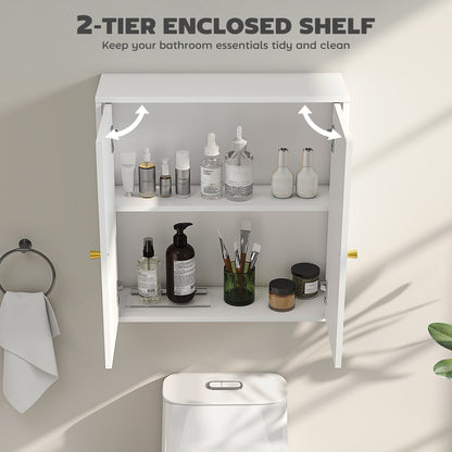 Modern bathroom wall medicine cabinet with two arched doors