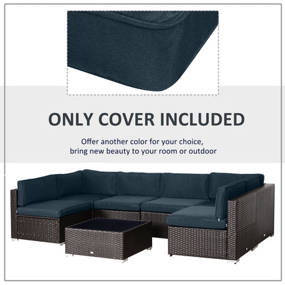 Patio cushion covers set 14 pieces polyester