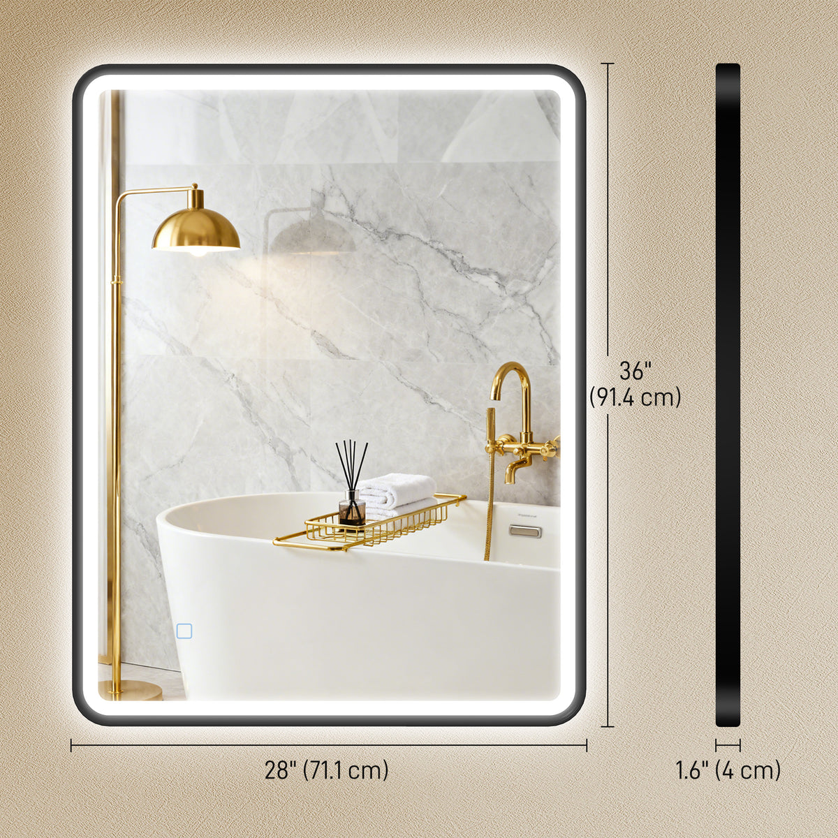 LED Bathroom Anti-Fog Mirror