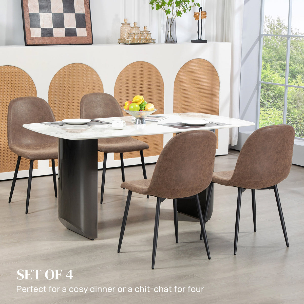 Retro Dining Room Chairs Set of 4