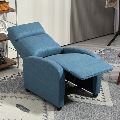 Manual reclining chair padded linen living room