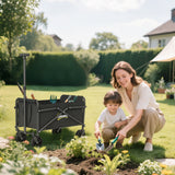 Collapsible garden cart 62 L — black