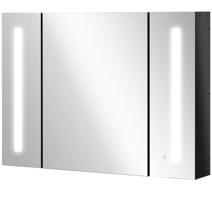 LED Wall Mirror Cabinet with Adjustable Shelves