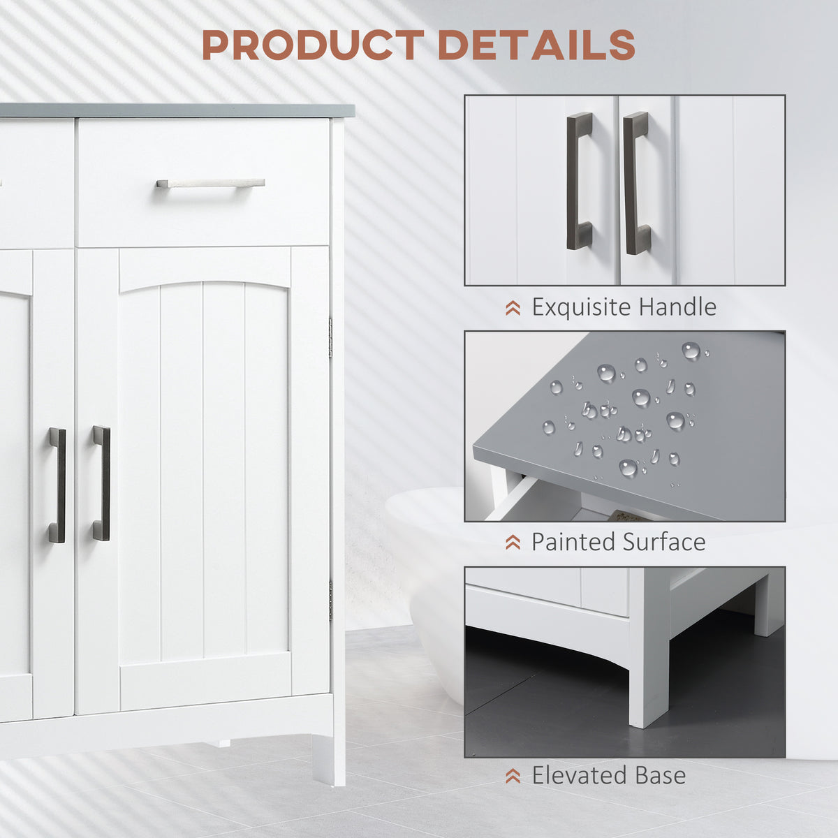 Mueble de baño sobre patas con cajones