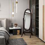 Full Length Oval Floor Standing Mirror Adjustable Angle