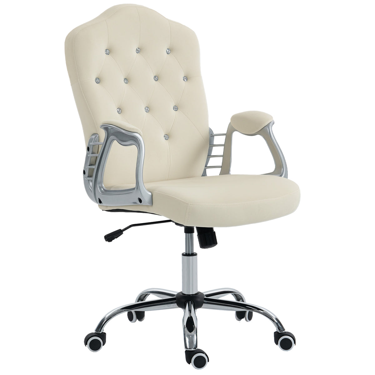 Office chair velvet tufted adjustable swivel task