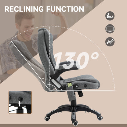 Sillón de oficina masajeante reclinable de respaldo alto giratorio