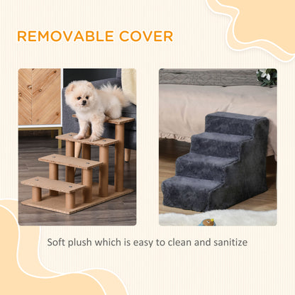 Escalera de 4 peldaños para perros con funda extraíble