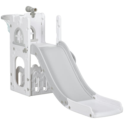 5-in-1 Toddler Slide with Basketball Hoop