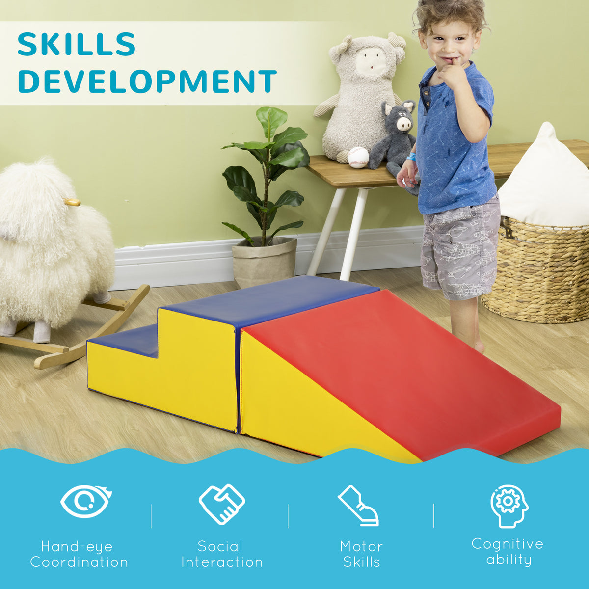 Soft Climb and Crawl Foam Play Set — Set of 2