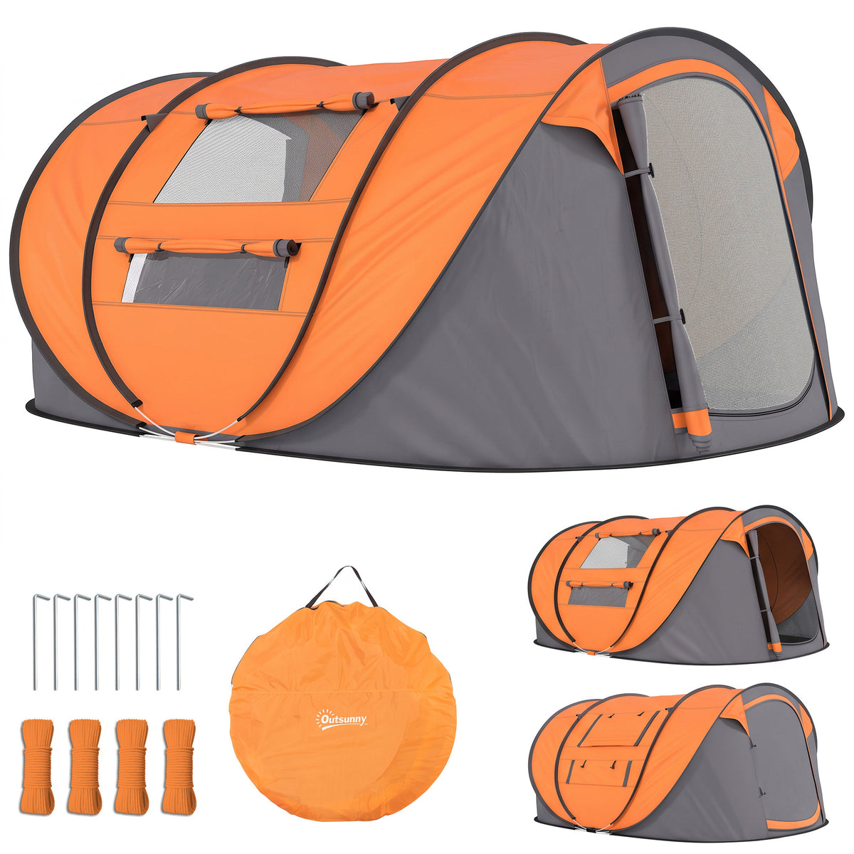 4-Person Instant Pop-Up Camping Tent with Carry Bag