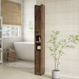 Narrow bathroom storage cabinet farmhouse style