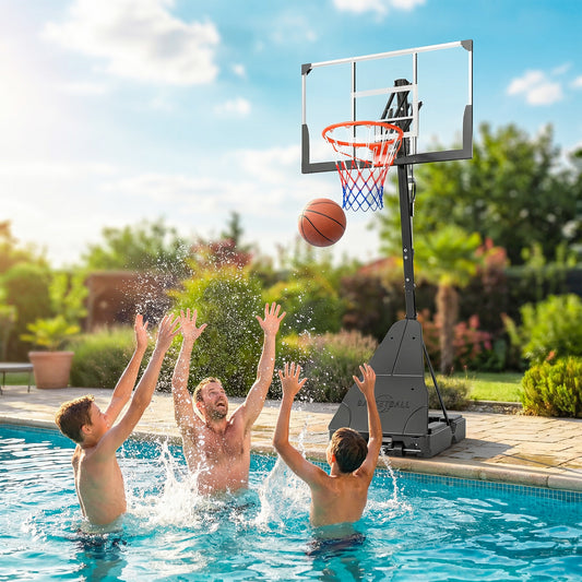 Canasta de baloncesto ajustable 244–305 cm con tablero de 119 cm