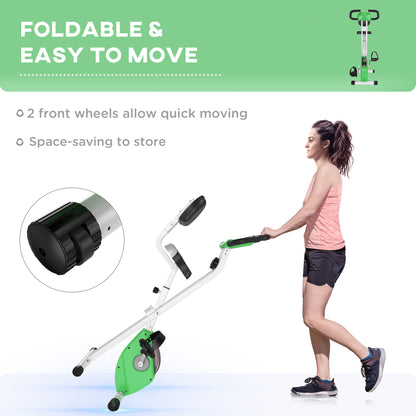 Foldable indoor stationary bike with magnetic resistance