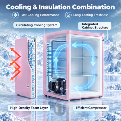 Congelador vertical compacto de 59 L