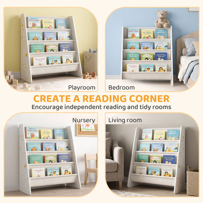 Biblioteca infantil de 4 niveles para dormitorio y sala de juegos