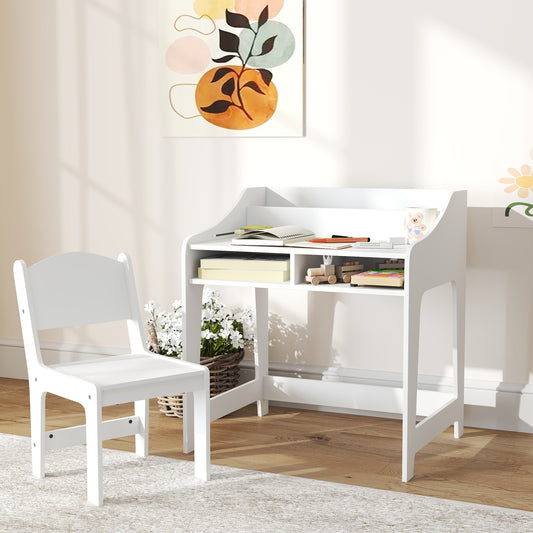 Kids Desk and Chair Set with Storage