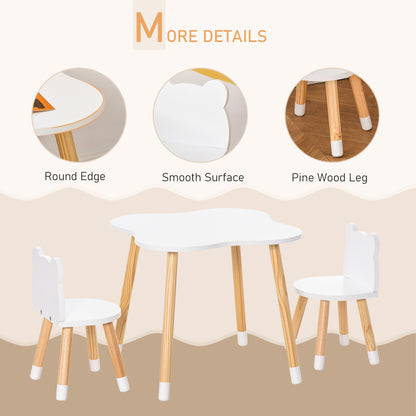Conjunto de mesa y sillas para niños con diseño de osos — Lote de 3