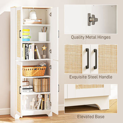 Armario de cocina independiente con puertas de ratán 170 cm