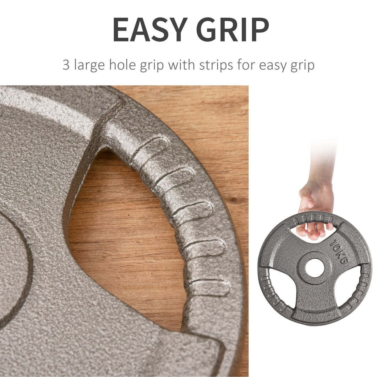 Grip Weight Plate Set for Strength Training — Set of 6