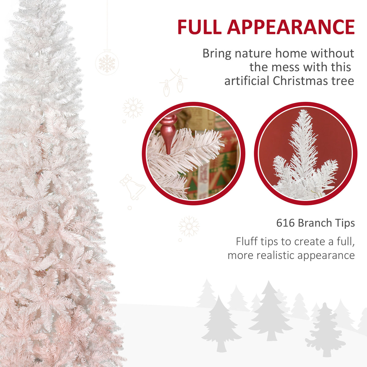 210 cm Pencil Artificial Christmas Tree
