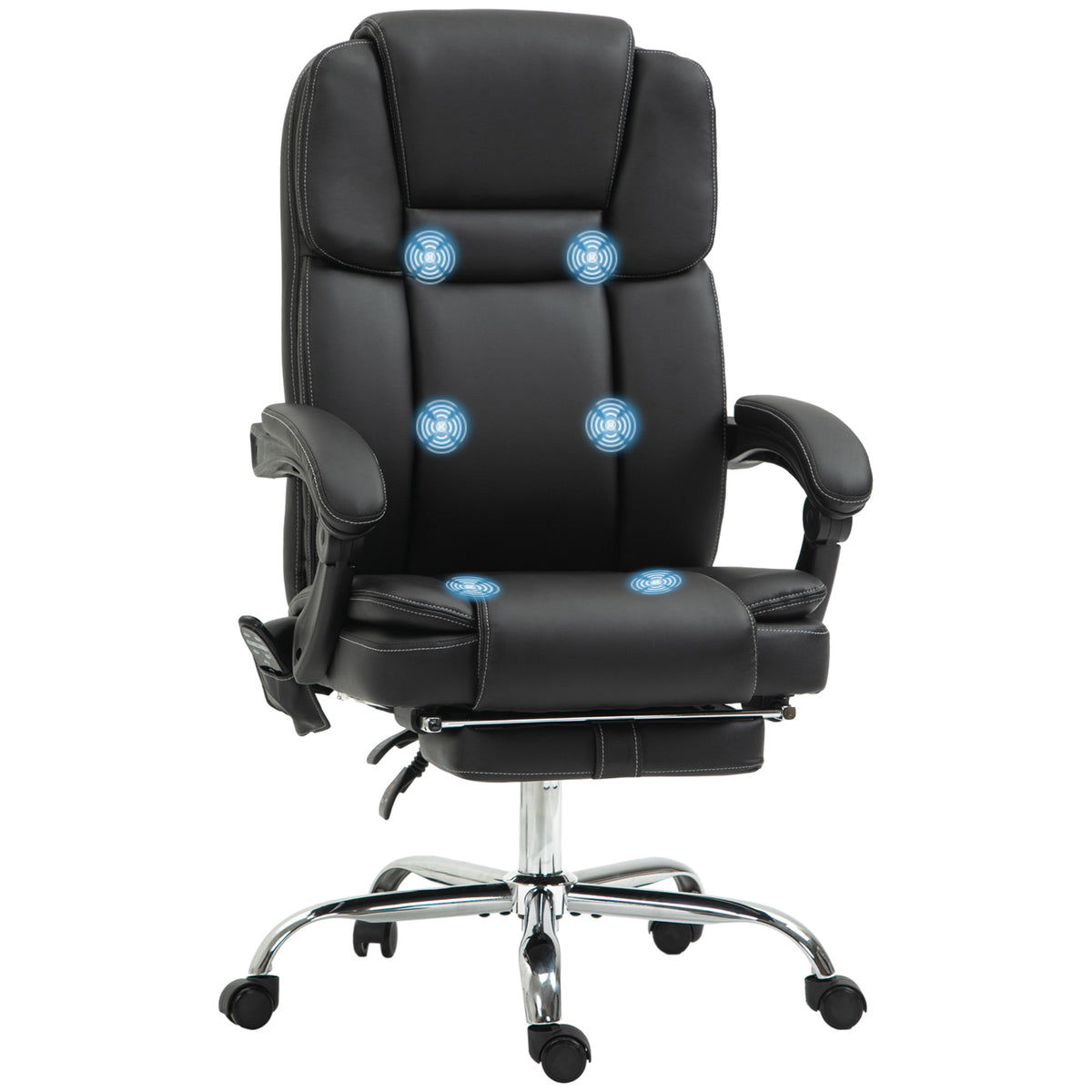 Reclining Massage Office Chair with Footrest