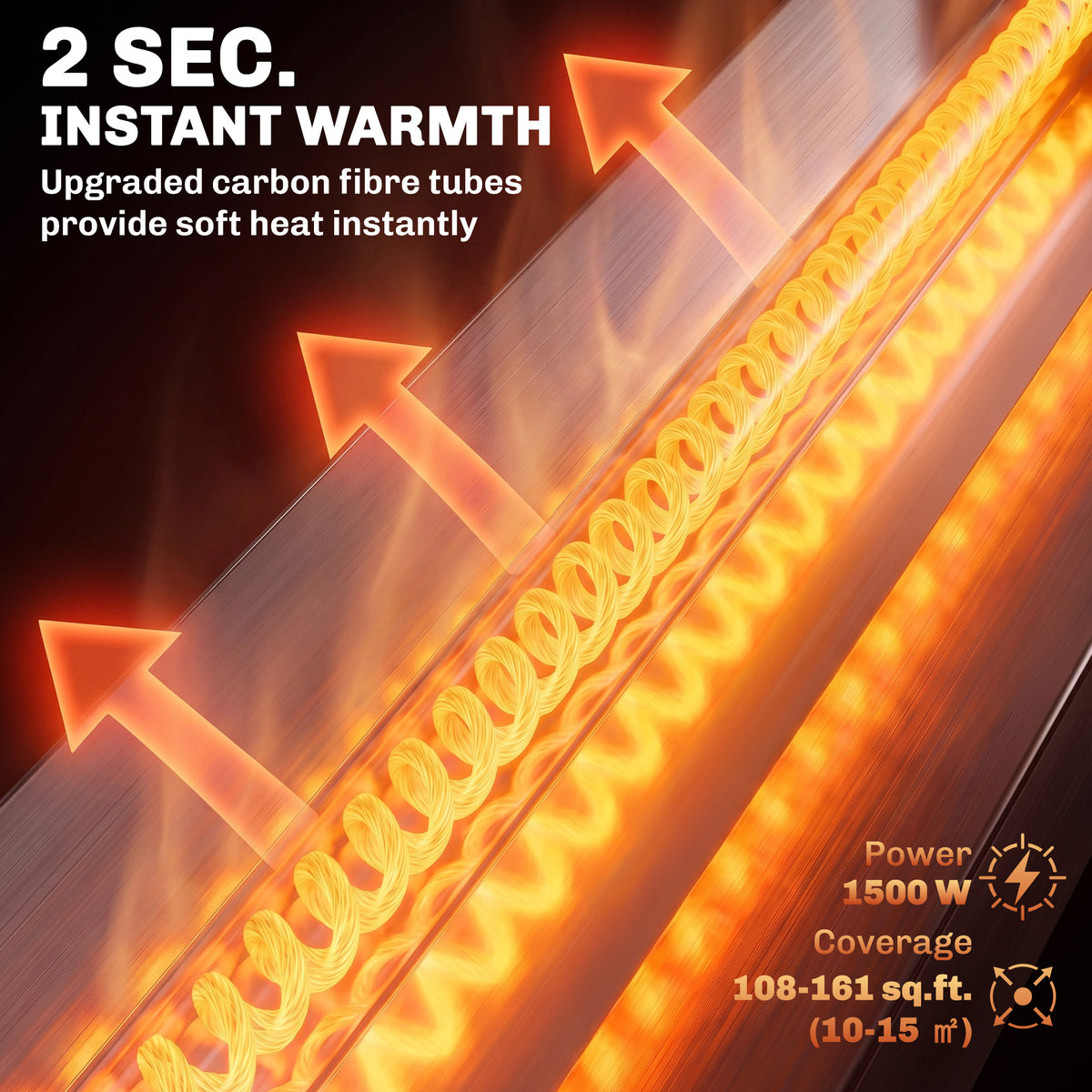 1500 W Electric Wall-Mounted Infrared Patio Heater