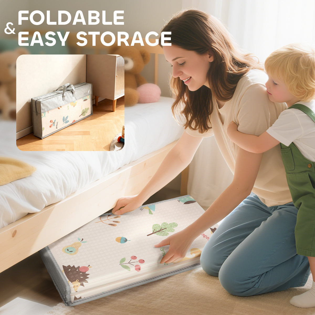 Foldable Double-Sided Baby Play Mat XPE Foam