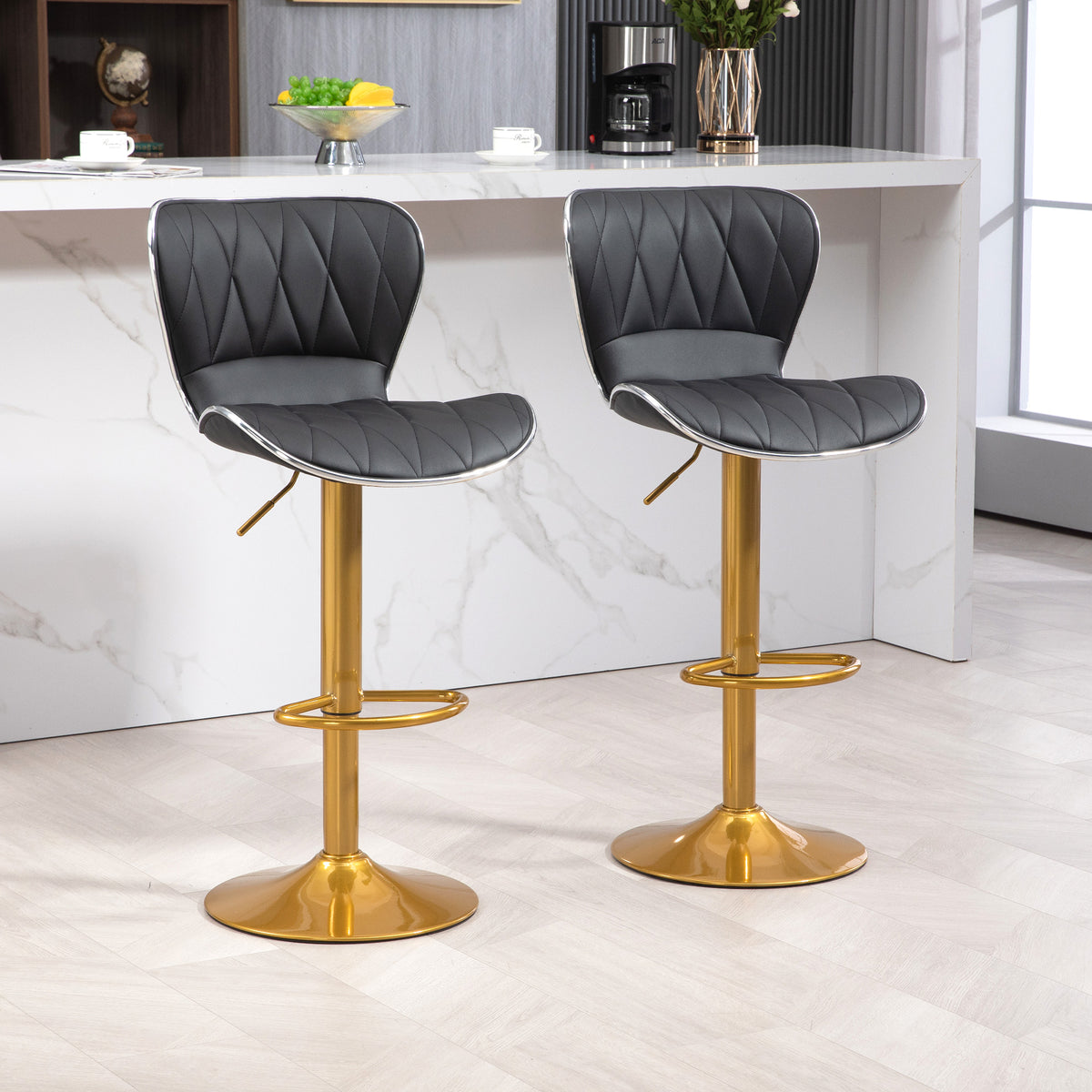 Adjustable Counter Height Bar Stools Set of 2