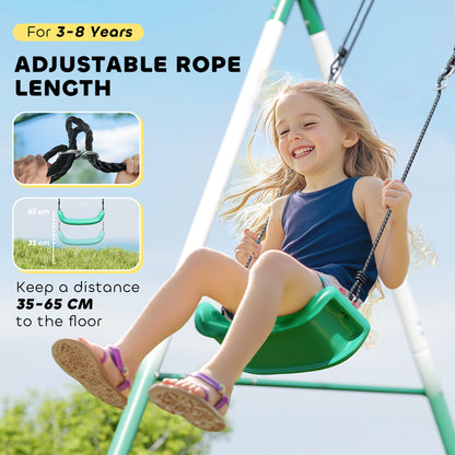 Outdoor Metal Kids Swing Set