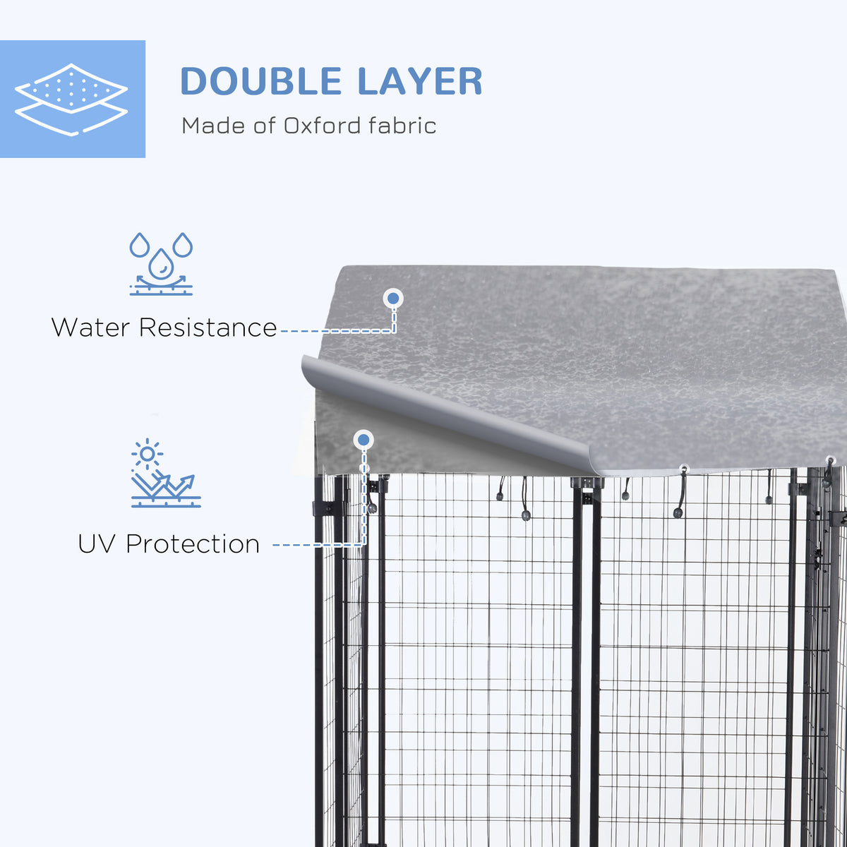 Outdoor Dog Kennel with Roof