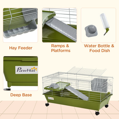 Small Animal Cage with Wheels and Accessories