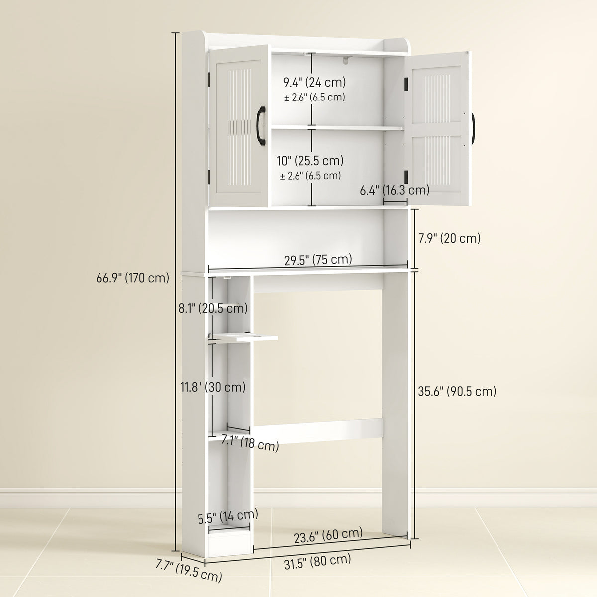 Over the toilet storage cabinet