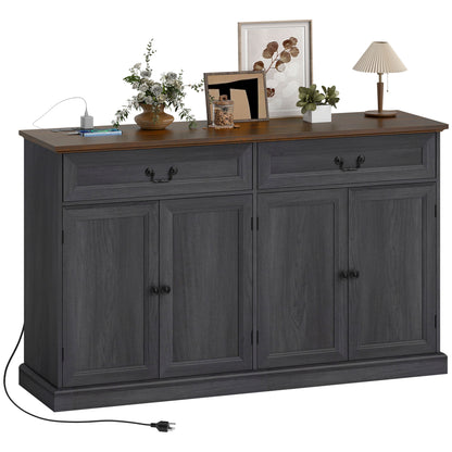 Farmhouse Engineered Wood Kitchen Buffet Cabinet
