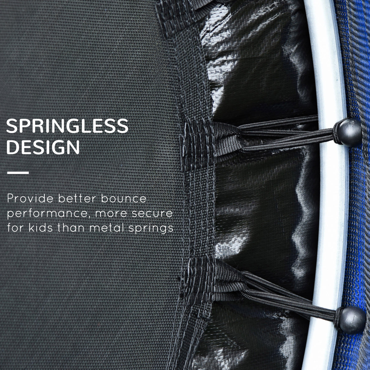 Springless Kids Trampoline with Enclosure Net — multicolour